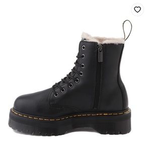 Dr. Martens Jadon Faux Fur Boot - Black - used once